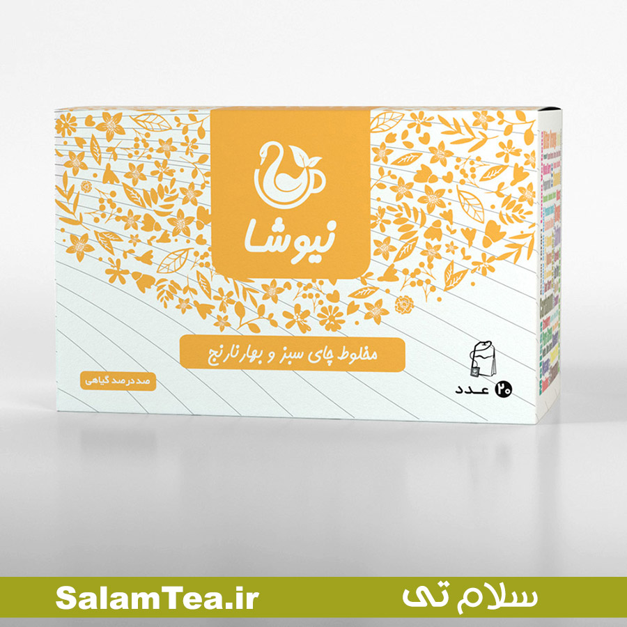 مخلوط چای سبز و بهارنارنج نیوشا (20 عددی)